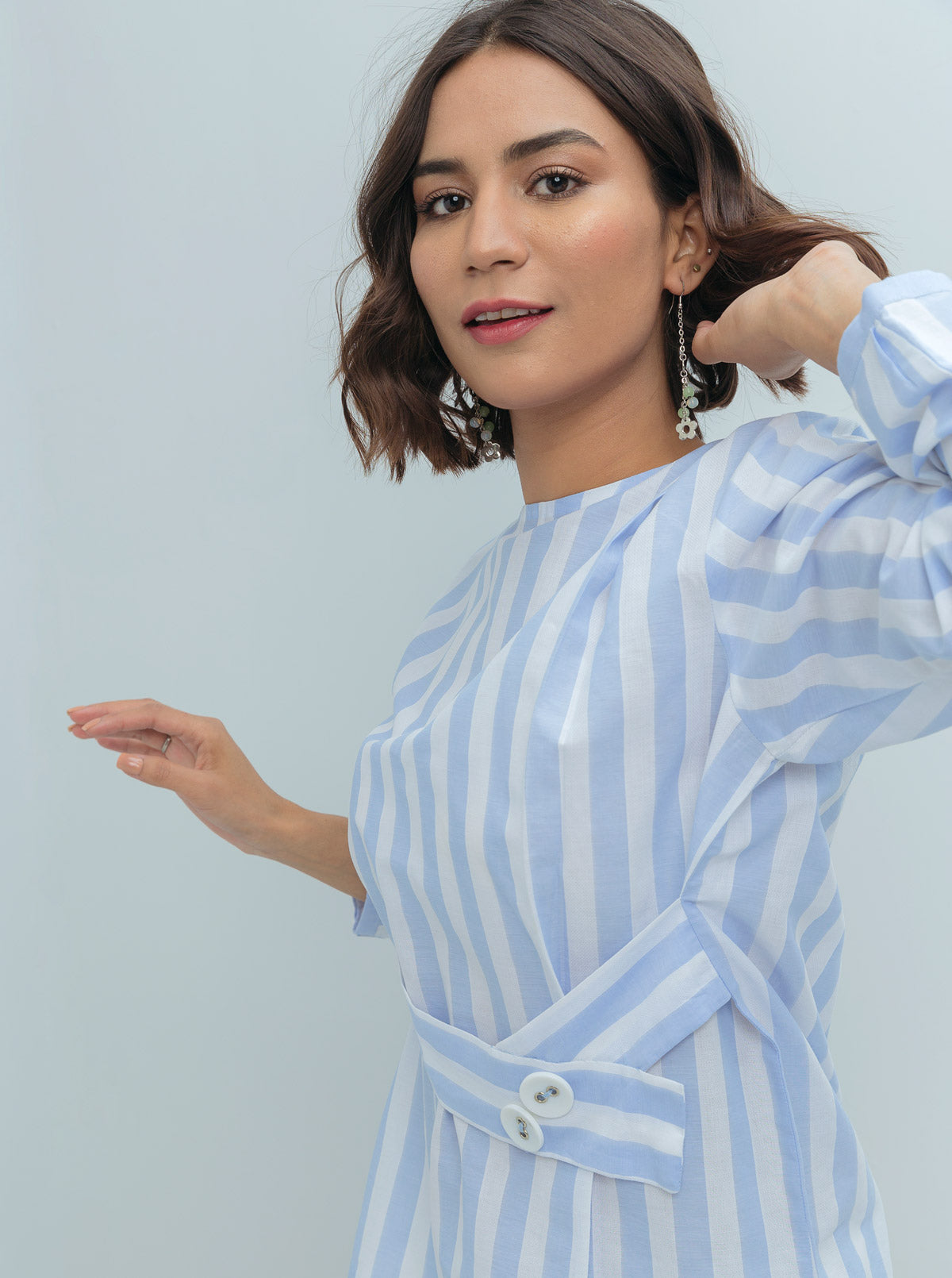 Beechtree - Striped Front Belt Top