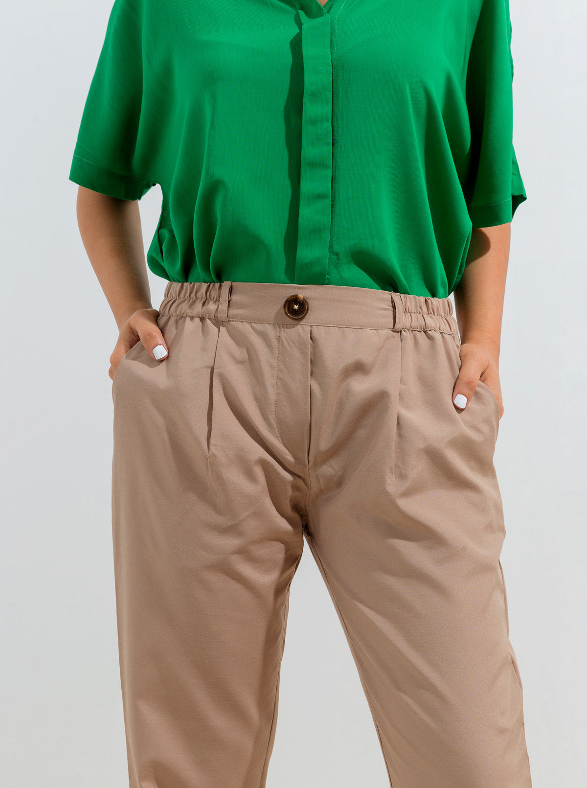 Beechtree - Beige Cuffed Pants