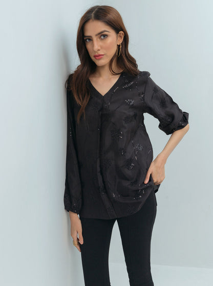 Beechtree - Black Sequin Blouse