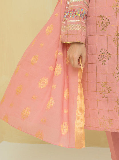 Beechtree - Embroidered Shirt With Dupatta