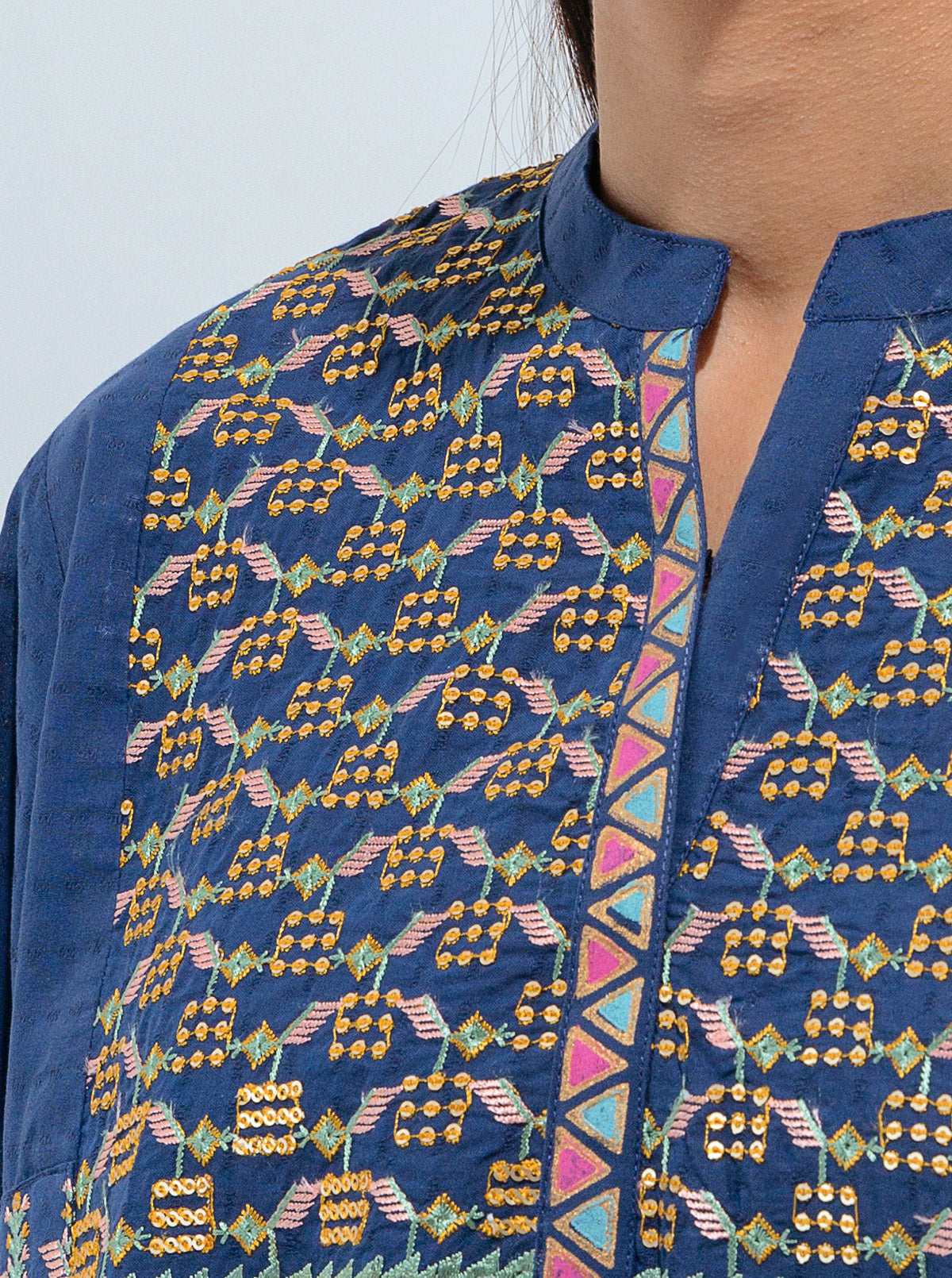 Beechtree - 2 PIECE EMBROIDERED YARN DYED COTTON SUIT (LUXURY PRET)