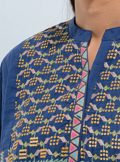 Beechtree - 2 PIECE EMBROIDERED YARN DYED COTTON SUIT (LUXURY PRET)