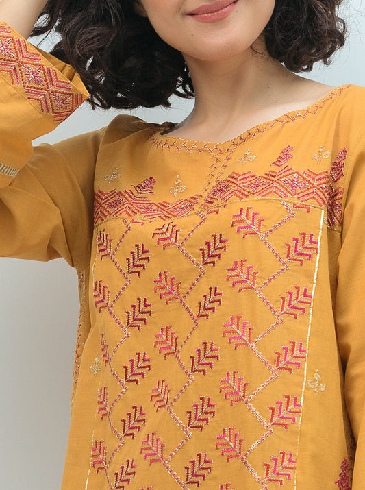 Beechtree - EMBROIDERED YARN DYED COTTON SHIRT (LUXURY PRET)