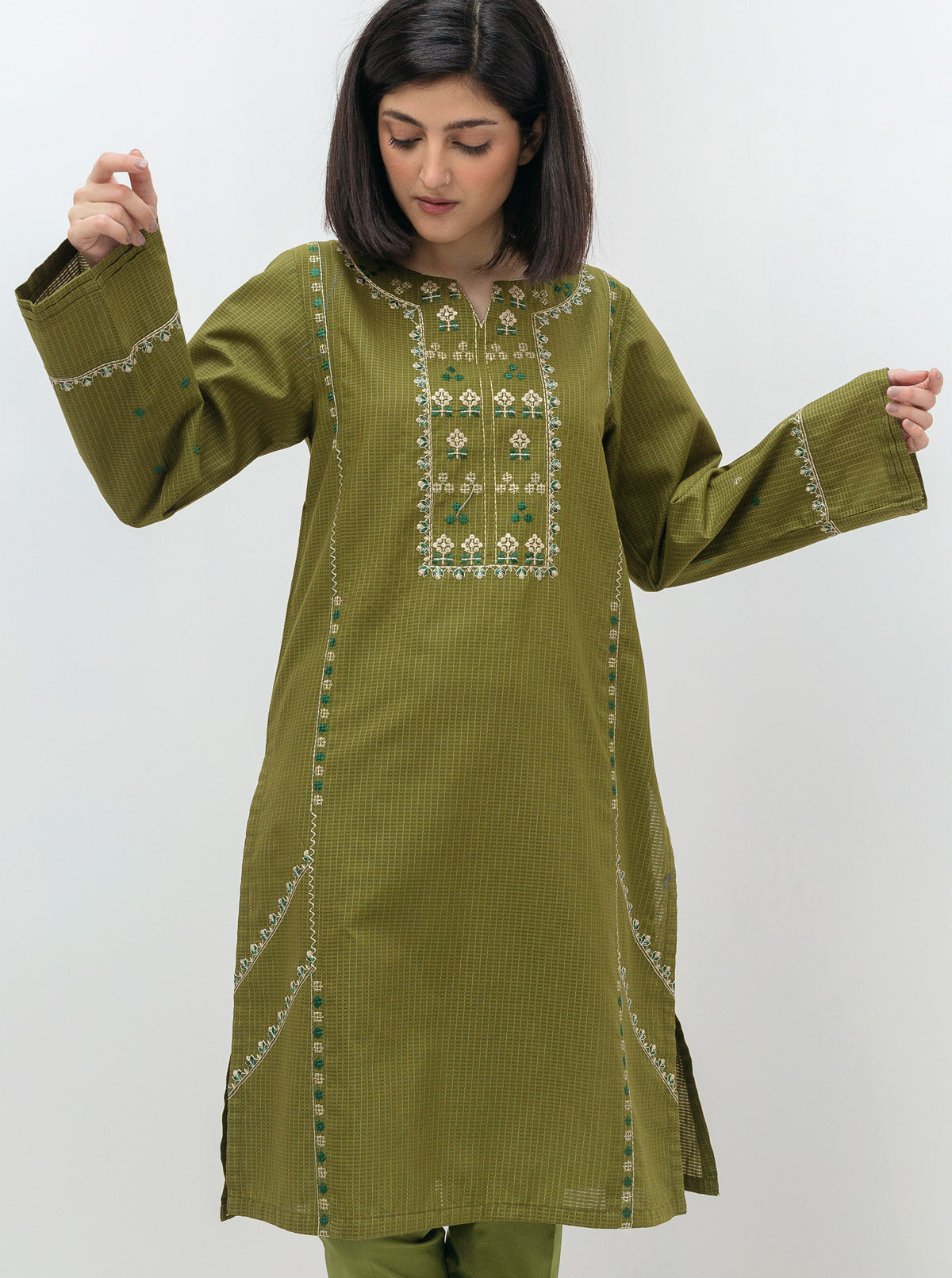 Beechtree - 2 PIECE EMBROIDERED TEXTURED SUIT (LUXURY PRET)