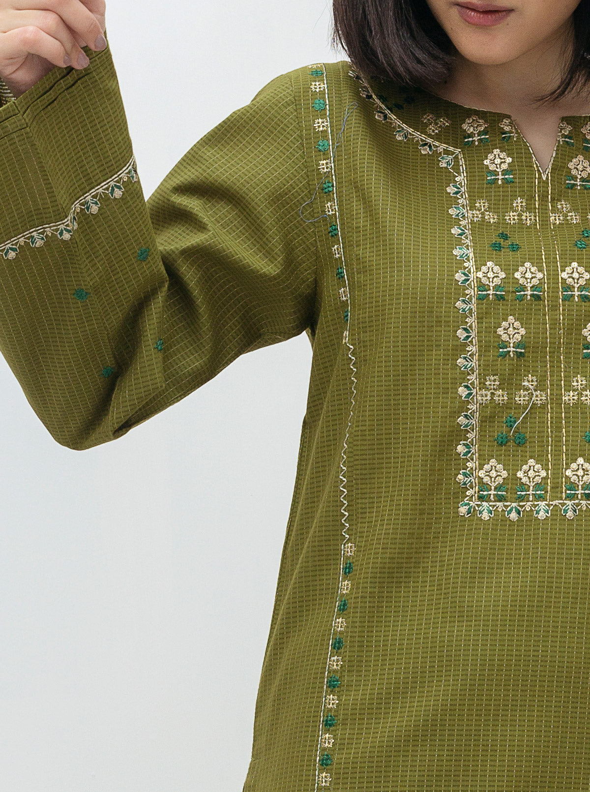 Beechtree - 2 PIECE EMBROIDERED TEXTURED SUIT (LUXURY PRET)