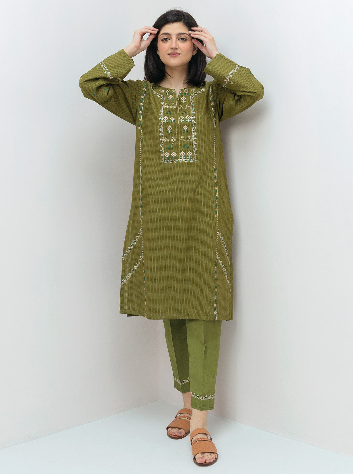 Beechtree - 2 PIECE EMBROIDERED TEXTURED SUIT (LUXURY PRET)