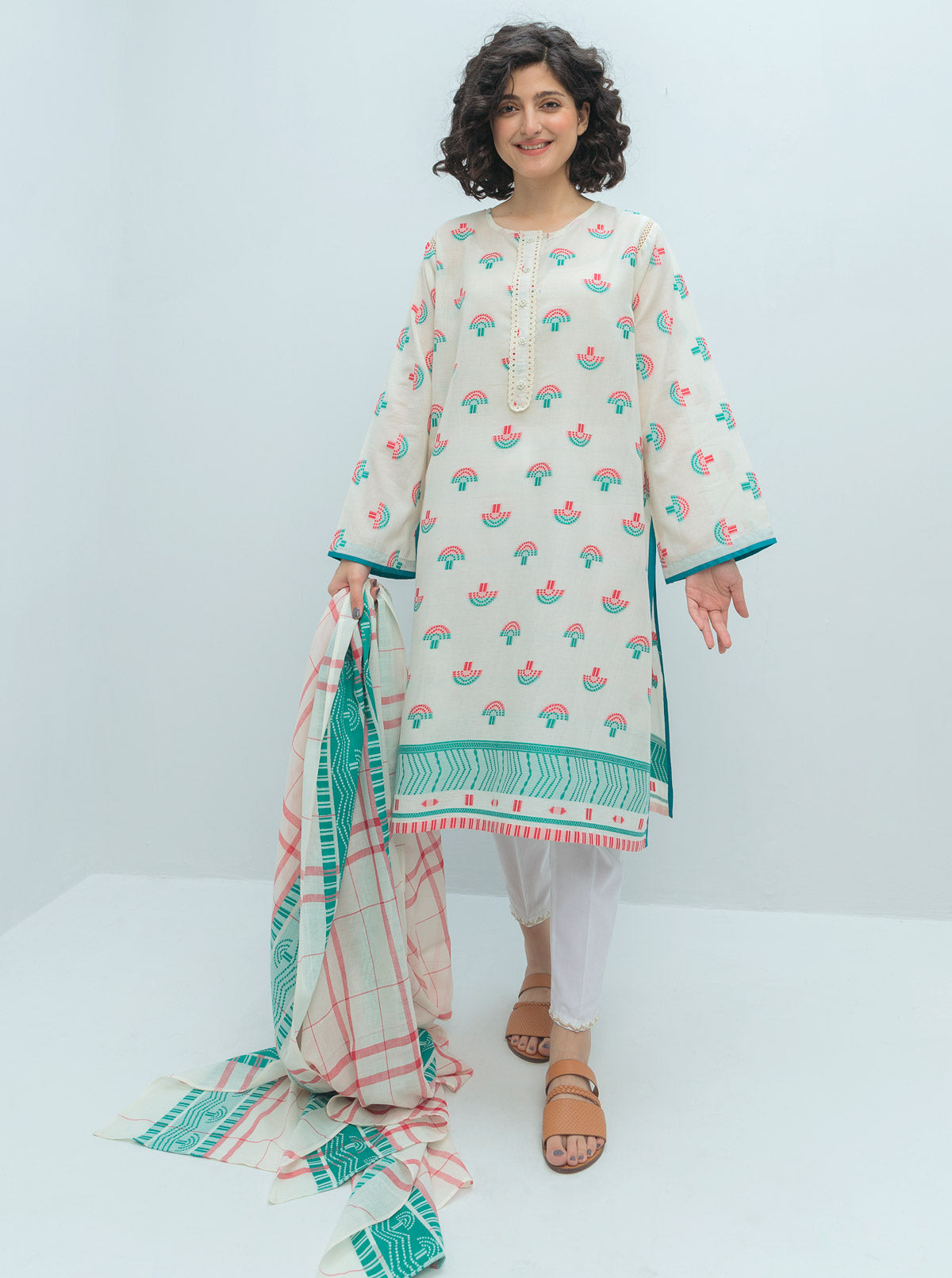 Beechtree - Basic Shirt With Dupatta