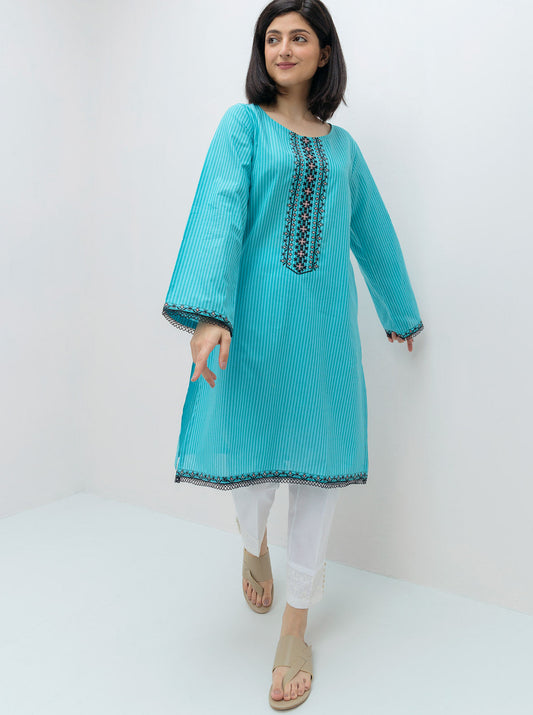 Beechtree - EMBROIDERED YARN DYED COTTON SHIRT (PRET)