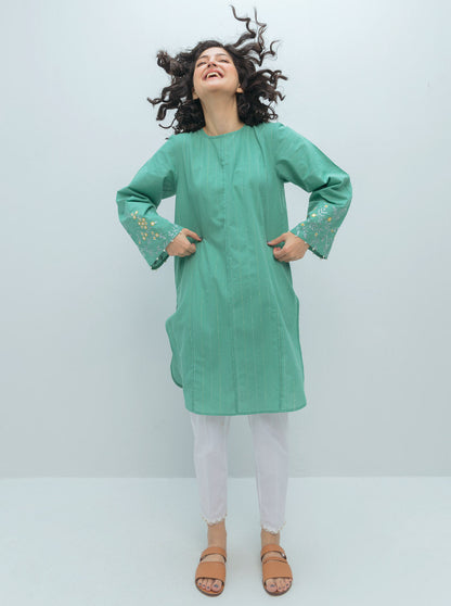 Beechtree - EMBROIDERED YARN DYED COTTON SHIRT (PRET)