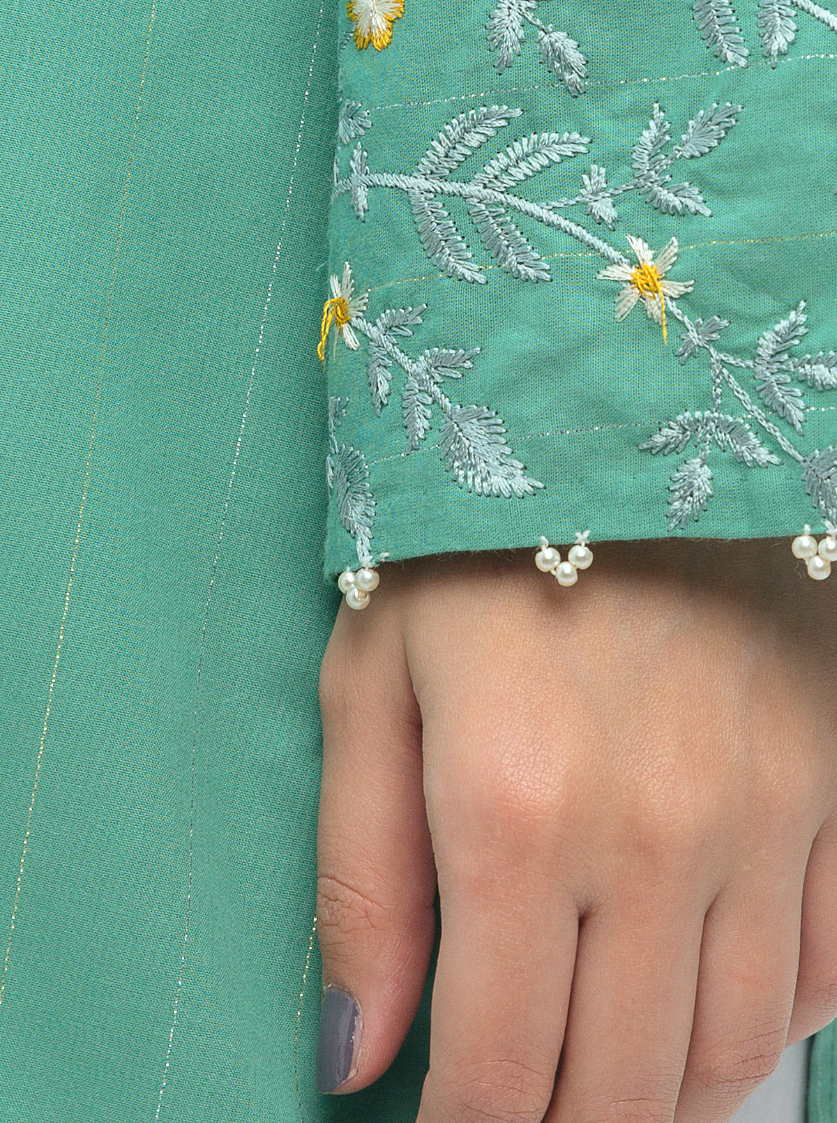 Beechtree - EMBROIDERED YARN DYED COTTON SHIRT (PRET)