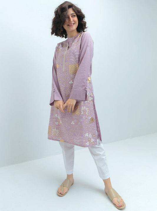 Beechtree - PRINTED CHAMBRAY SHIRT (PRET)