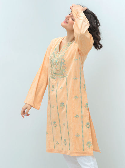 Beechtree - EMBROIDERED YARN DYED COTTON SHIRT (PRET)