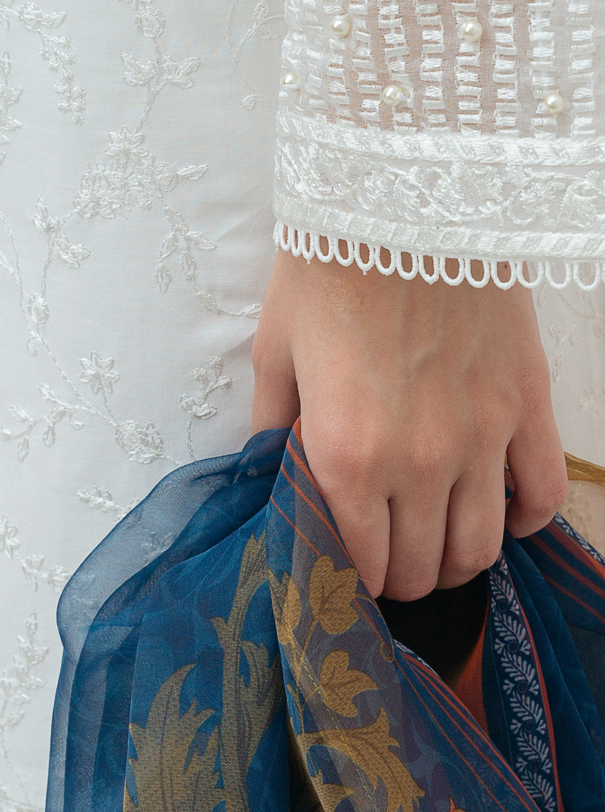 Beechtree - Embroidered Shirt With Dupatta