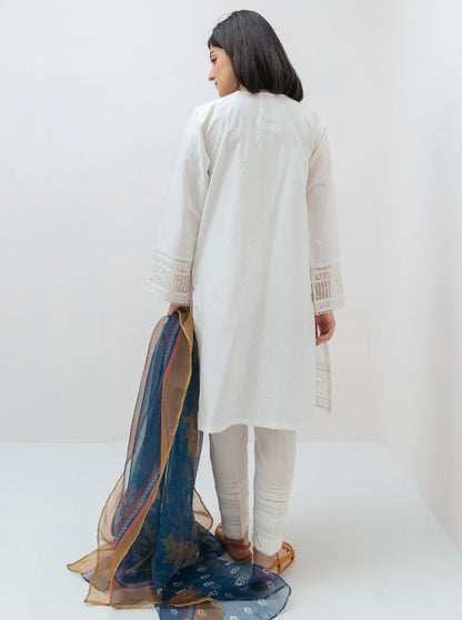 Beechtree - Embroidered Shirt With Dupatta