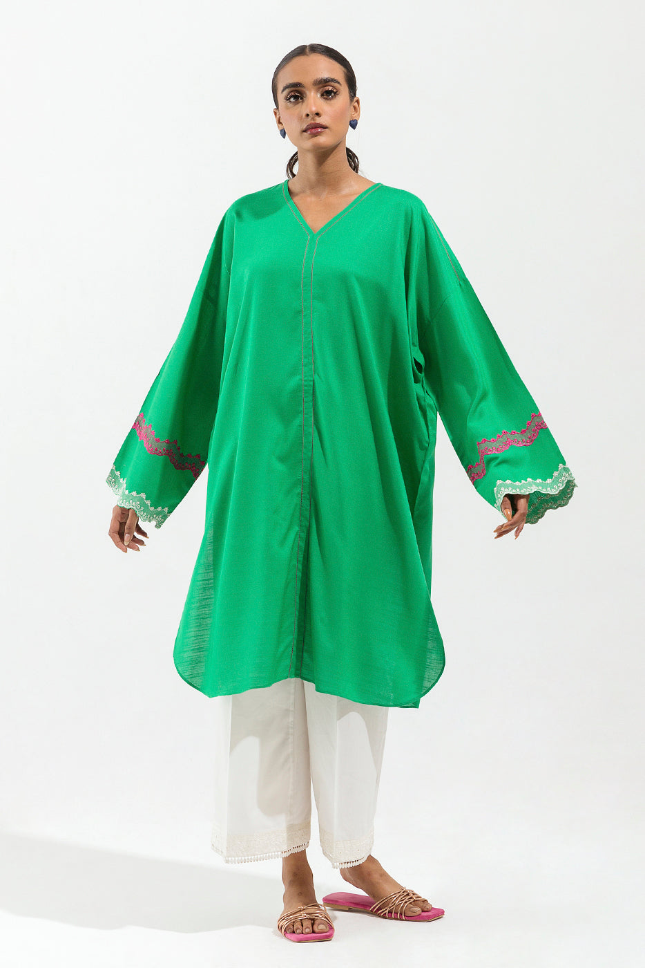 Beechtree - EMBROIDERED VISCOSE SHIRT (PRET)