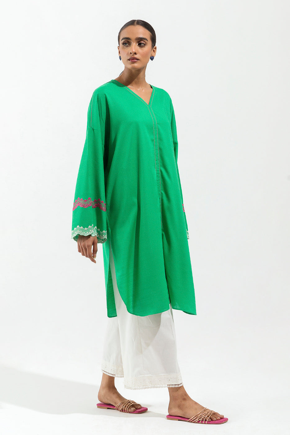 Beechtree - EMBROIDERED VISCOSE SHIRT (PRET)