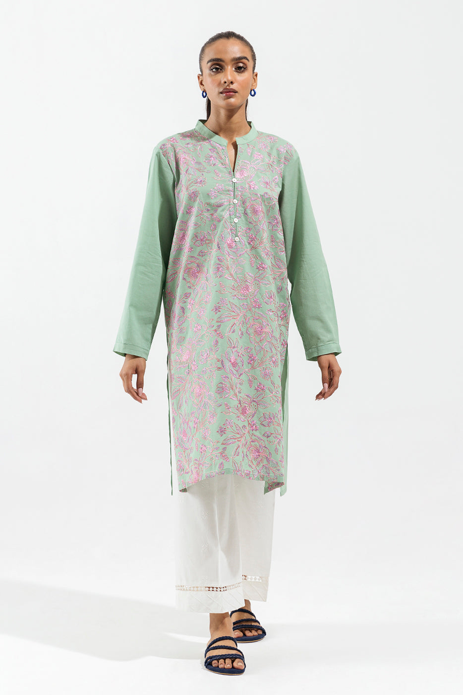 Beechtree - EMBROIDERED VISCOSE SHIRT (PRET)