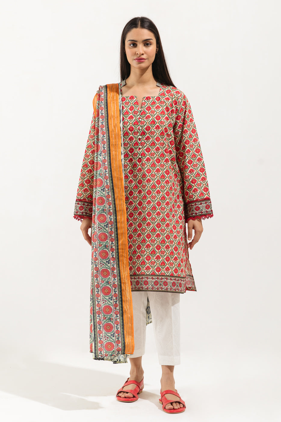 Beechtree - Basic Shirt With Dupatta