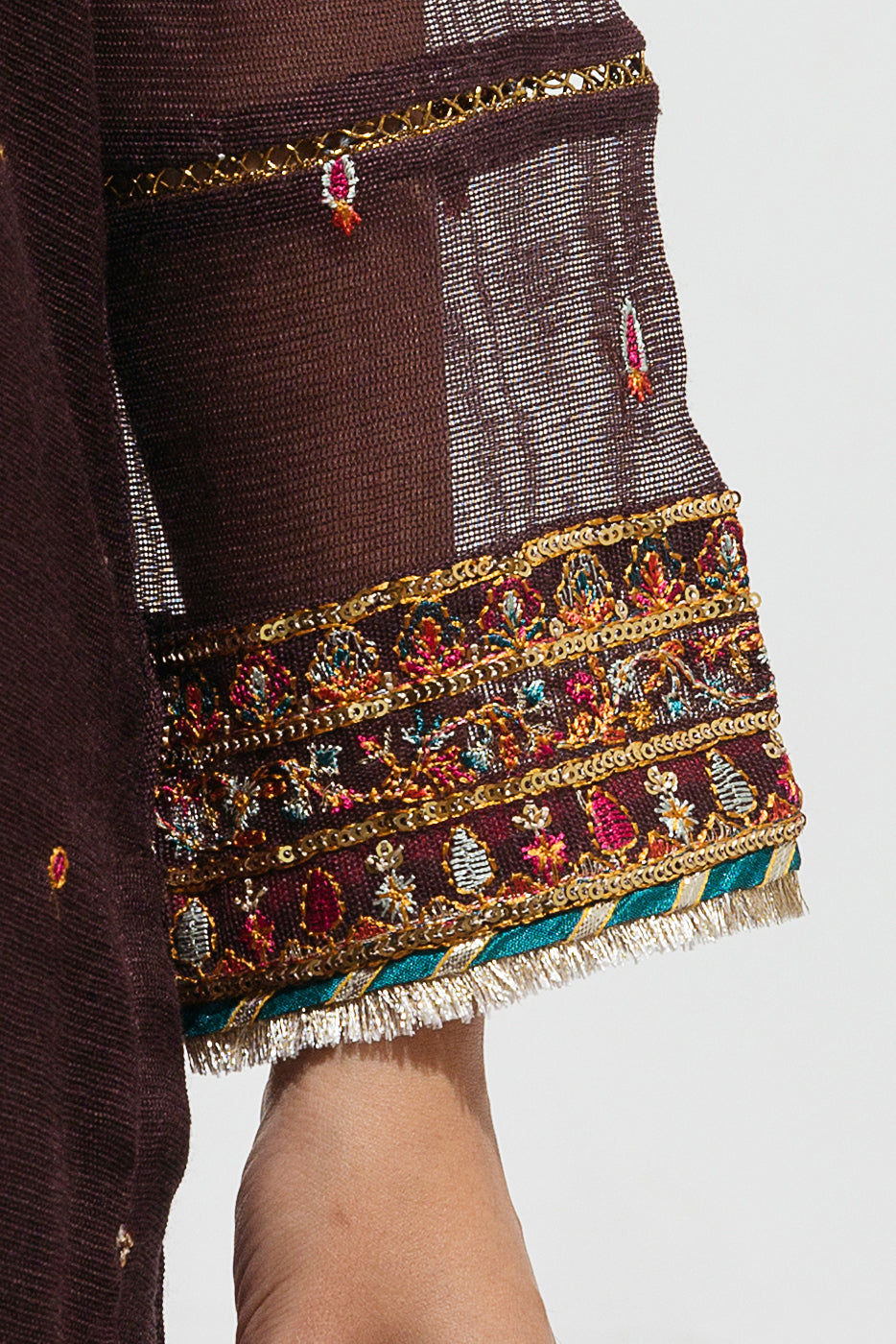 Beechtree - Embroidered Shirt With Dupatta