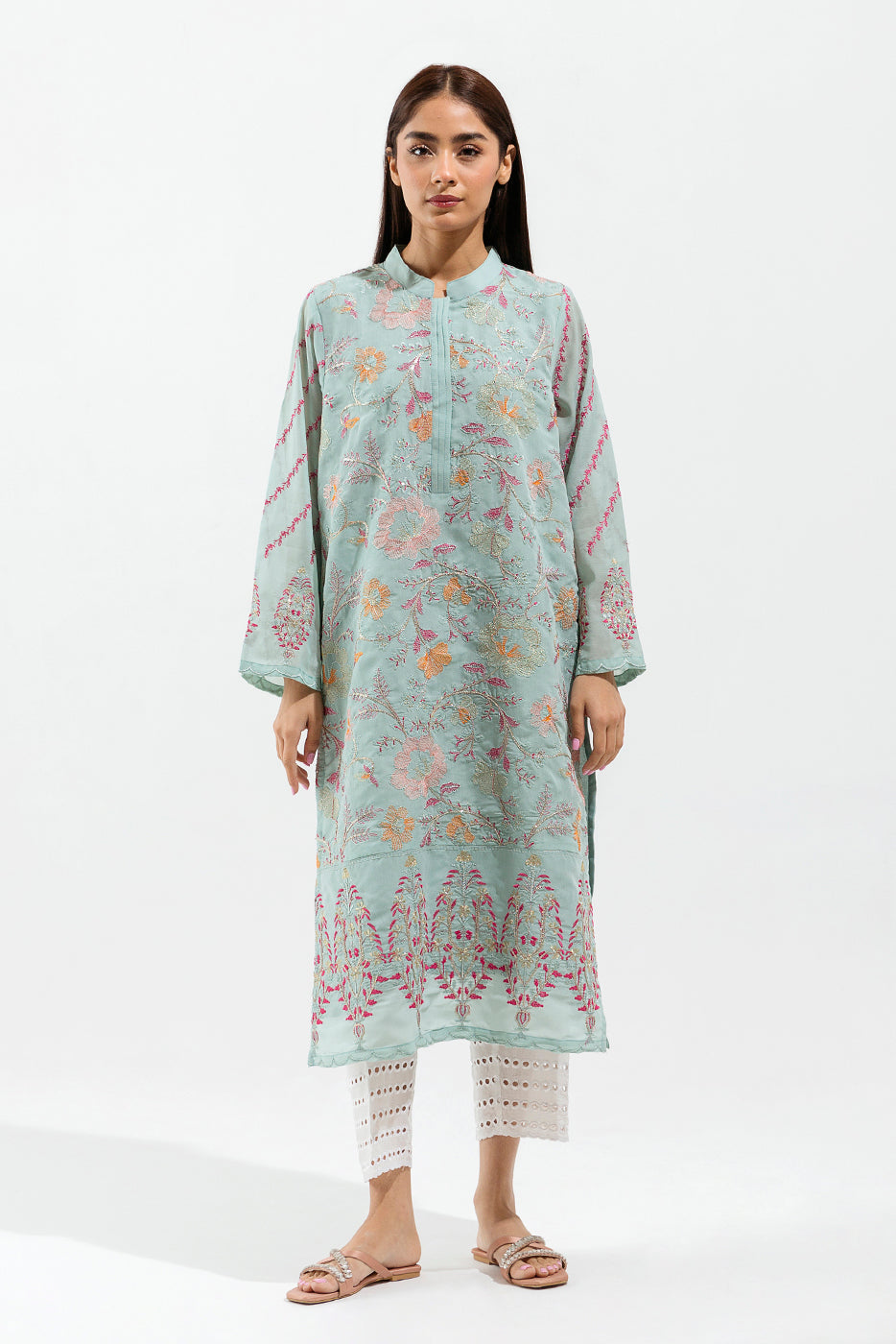 Beechtree - EMBROIDERED PAPER COTTON SHIRT (LUXURY PRET)