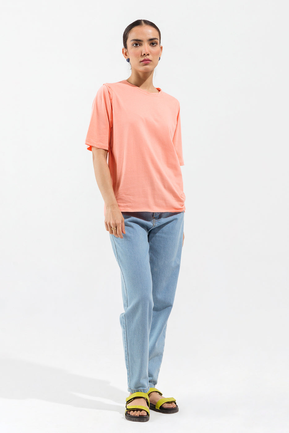 Beechtree - Light pink round neck t-shirt