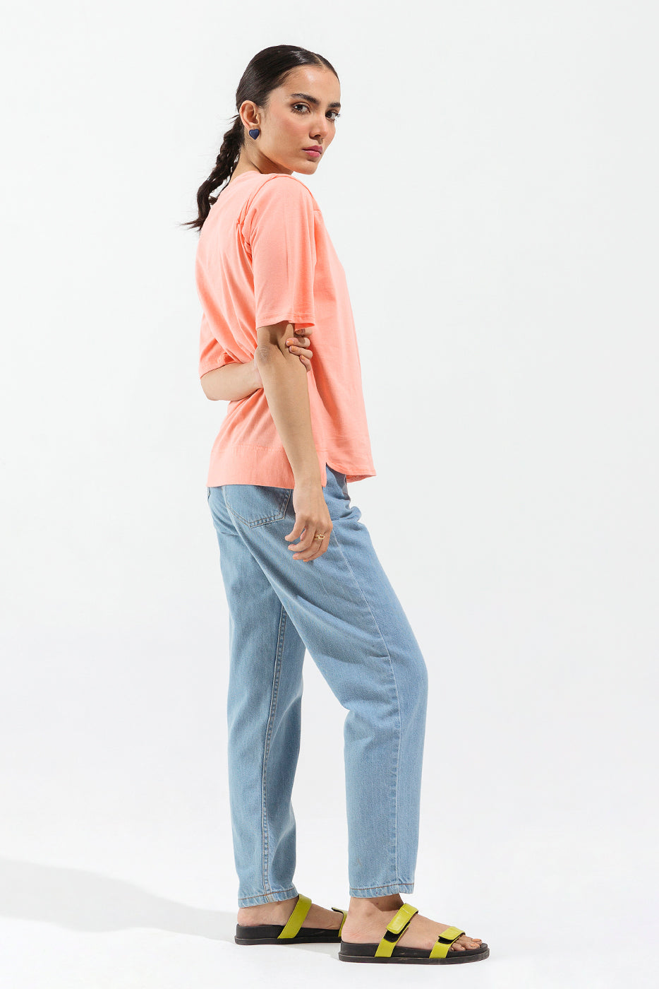 Beechtree - Light pink round neck t-shirt