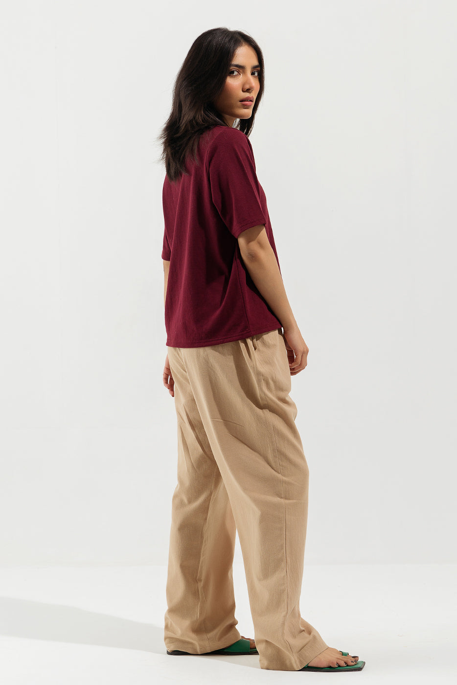 Beechtree - Maroon Collared T-Shirt.