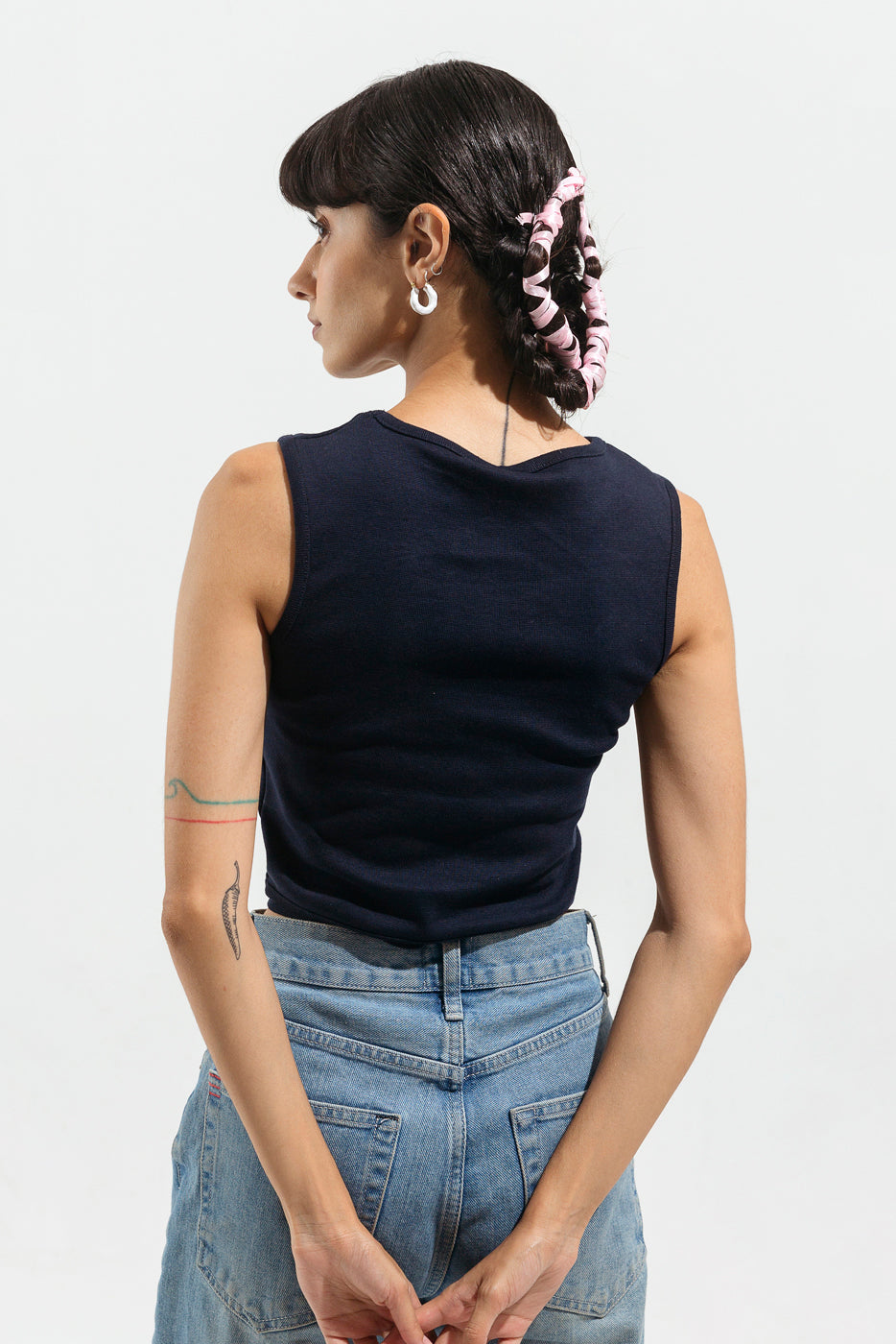 Beechtree - Navy Blue Criss Cross Tanktop