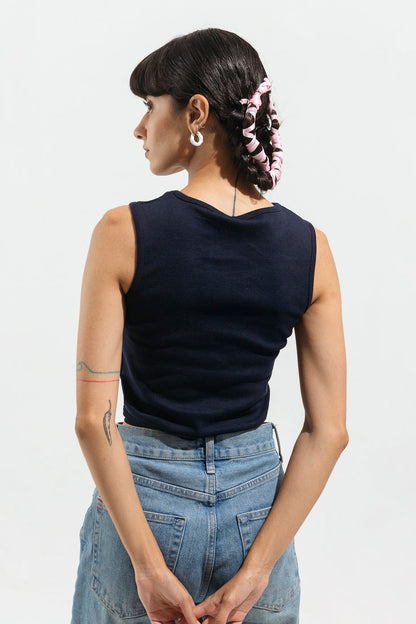 Beechtree - Navy Blue Criss Cross Tanktop