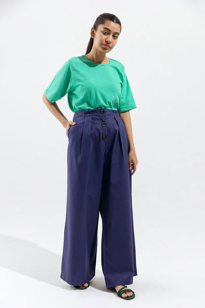 Beechtree - Blue Wide Leg High Rise Pants
