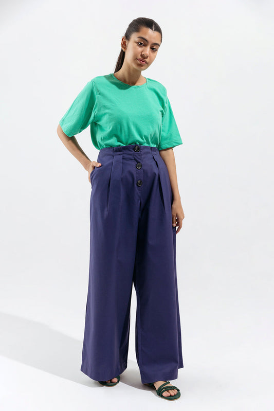 Beechtree - Blue Wide Leg High Rise Pants