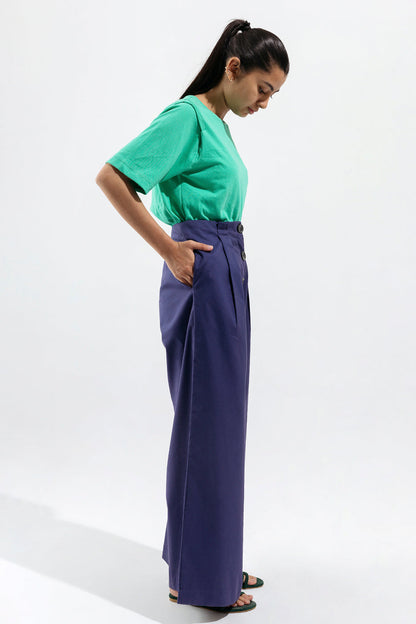 Beechtree - Blue Wide Leg High Rise Pants