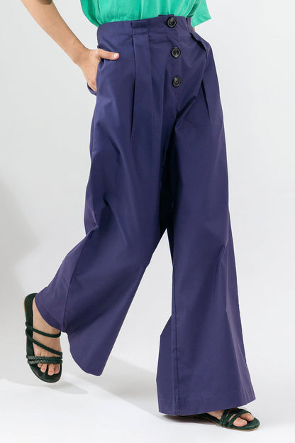 Beechtree - Blue Wide Leg High Rise Pants