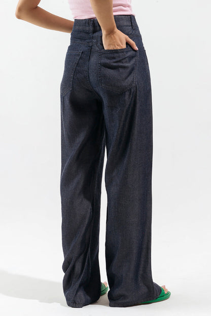 Beechtree - Dark Blue Wide Leg Jeans
