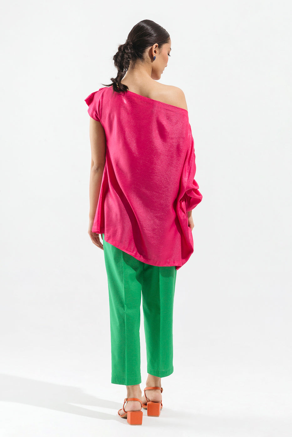 Beechtree - Shocking pink drop shoulder top