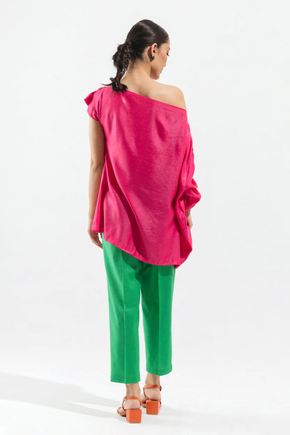 Beechtree - Shocking pink drop shoulder top