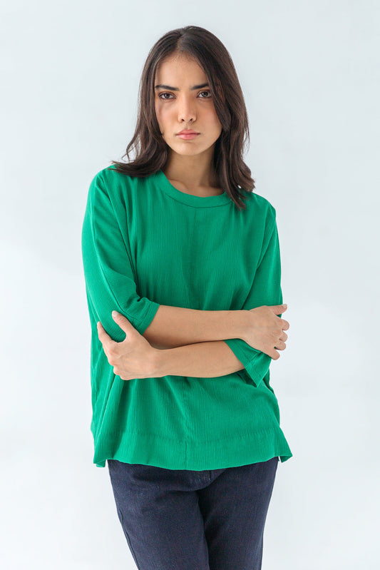 Beechtree - Green Crew Neck Top