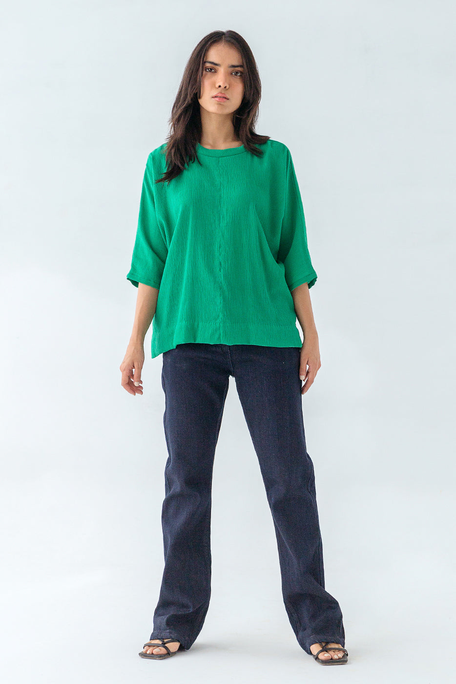 Beechtree - Green Crew Neck Top