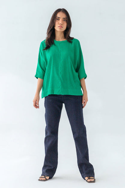 Beechtree - Green Crew Neck Top
