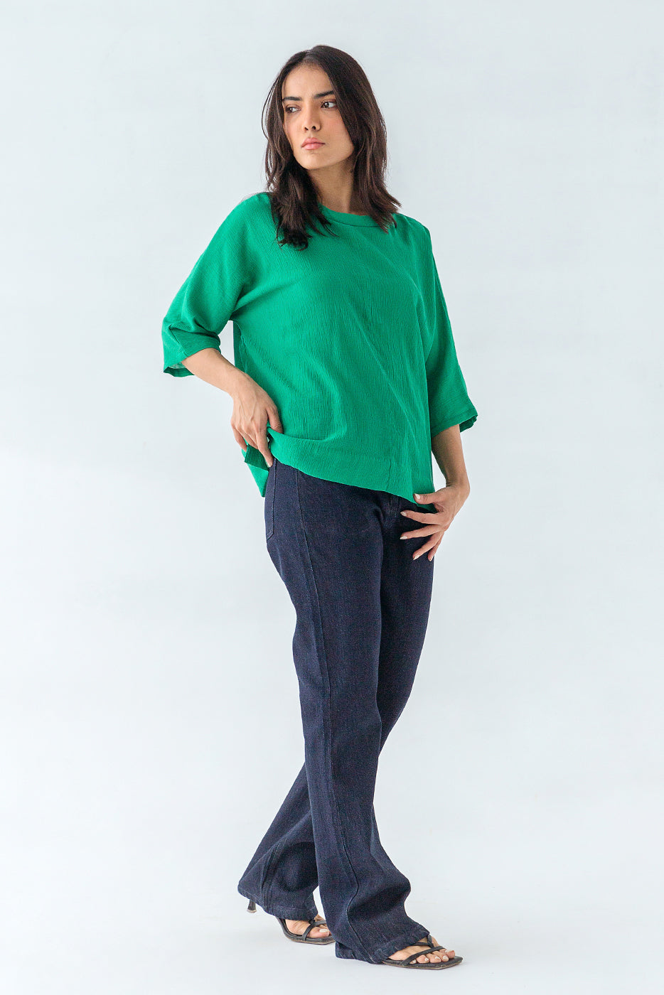 Beechtree - Green Crew Neck Top