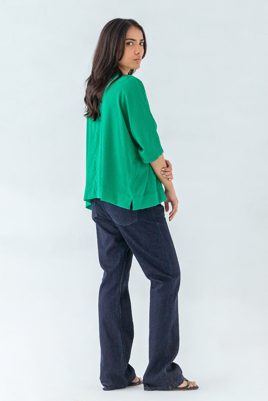 Beechtree - Green Crew Neck Top