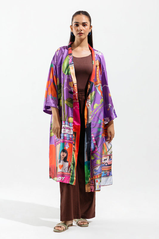 Beechtree - Printed Silk Kimono