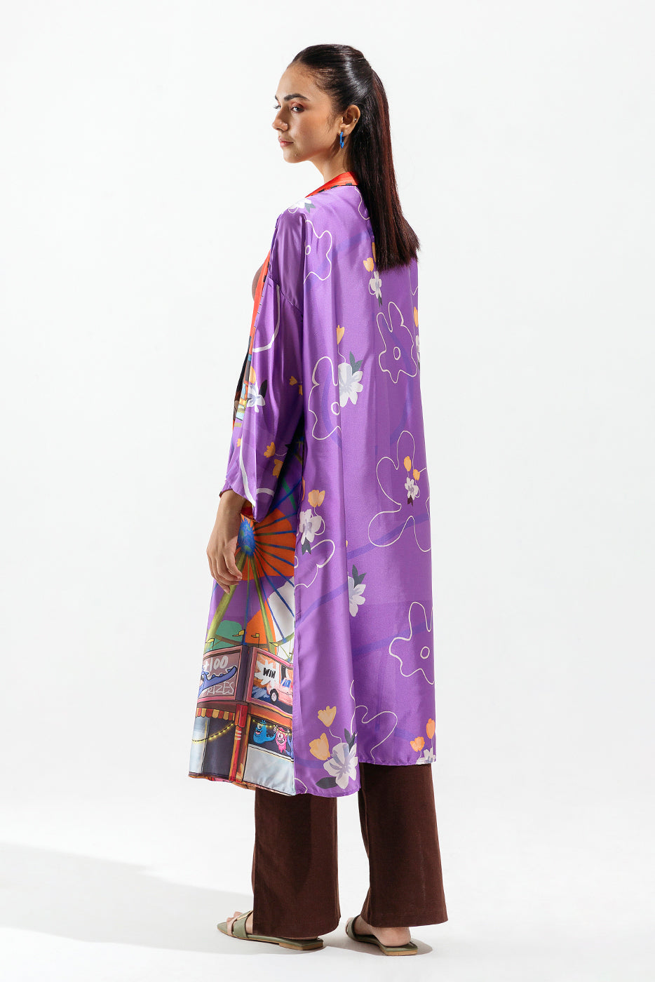 Beechtree - Printed Silk Kimono