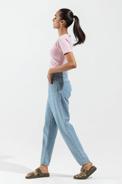 Beechtree - Light Pink V Neck Cropped Top