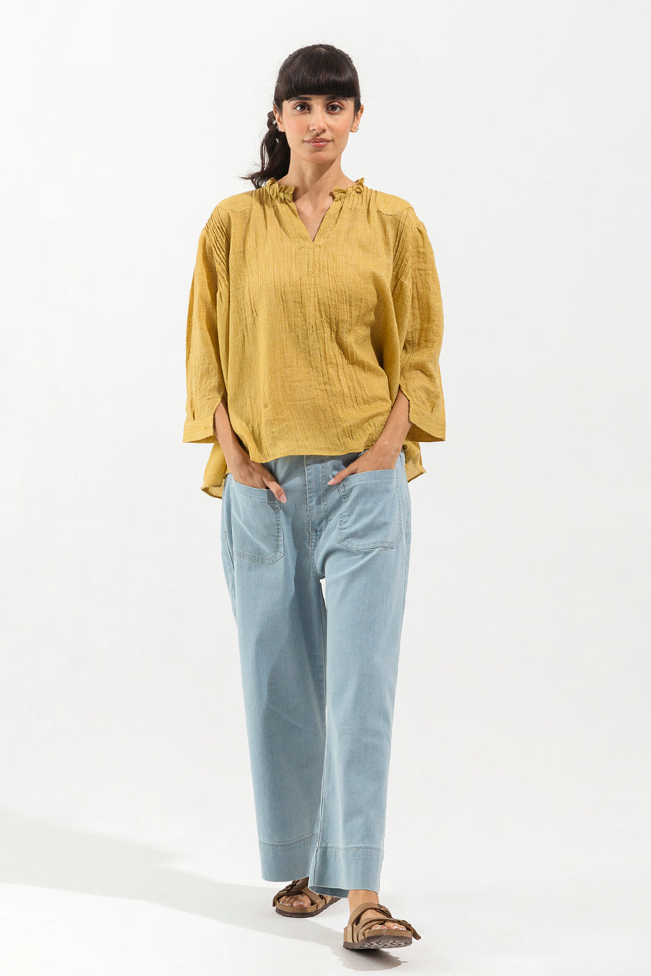Beechtree - off white textured top