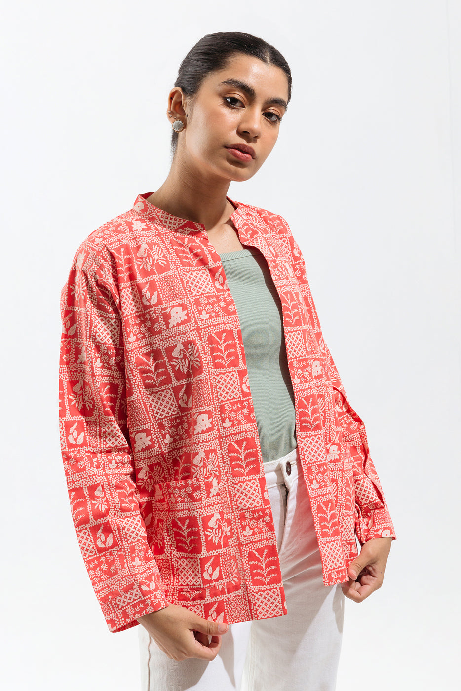 Beechtree - Hand Screen Printed Pink  Kimono