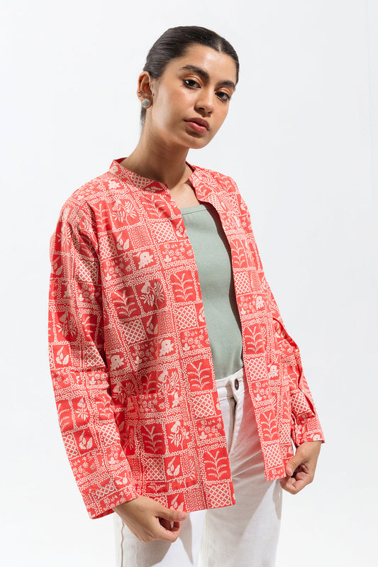Beechtree - Hand Screen Printed Pink  Kimono