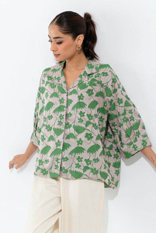 Beechtree - Printed Jacquard Safari Shirt