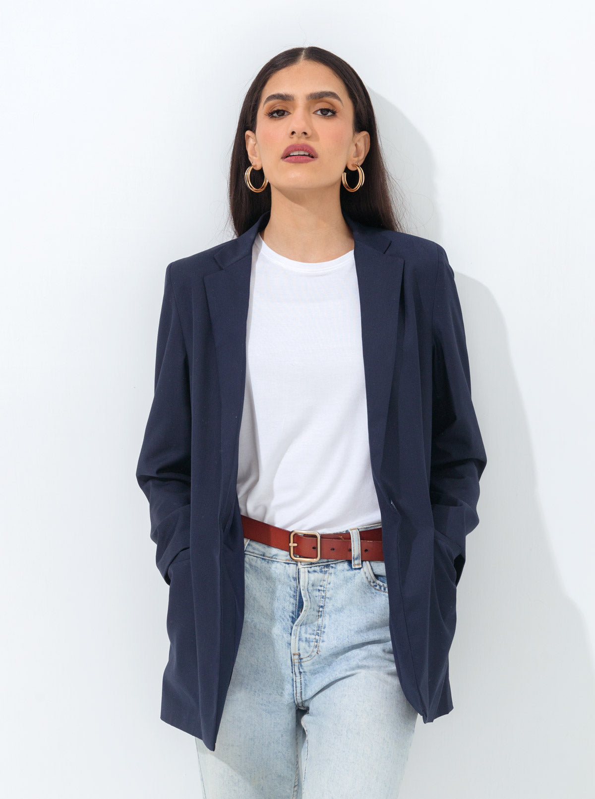 Beechtree - Oversized Dark Navy Blazer