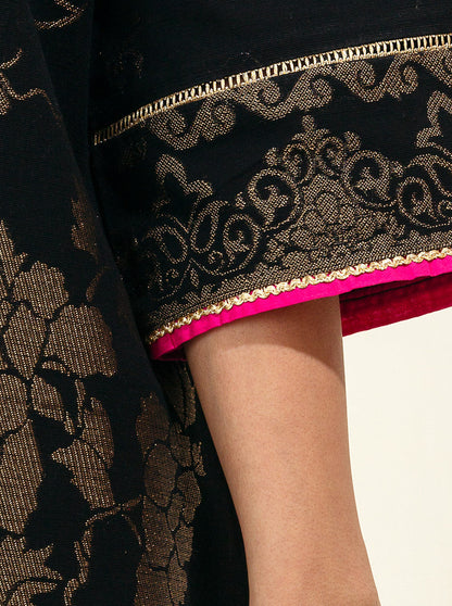 Beechtree - BASIC KHADDAR JACQUARD SHIRT (PRET)